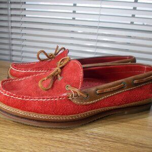 Cole Haan Women’s Red Suede Driving Loafers Size 8 Shock Absorber